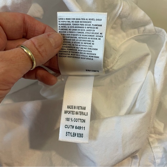 Citizens of Humanity Kayla Shirt In Optic White size small - Picture 10 of 11